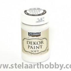 PENTART Боя за декорация SOFT 100мл - бял P21472 