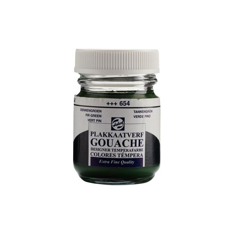 Темперна Боя Talens .Extra Fine .654 Елховозелена: 50 ml