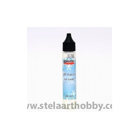 PENTART 3D паста за сняг едрозърнеста 30мл контур - P18622